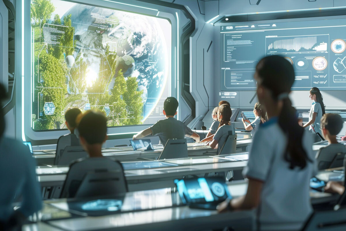 Futuristisches Lernszenario